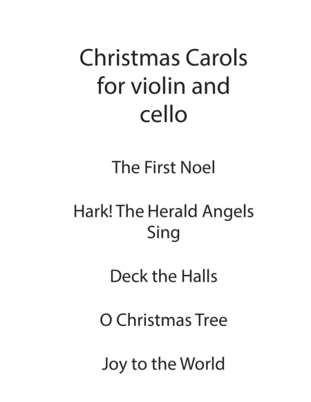 Christmas Carols for Violin and Cello duo (arr. Maxim Kozlov)
