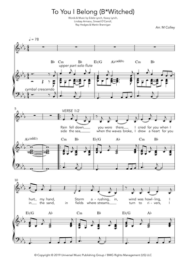 To You I Belong (arr. M Colley)