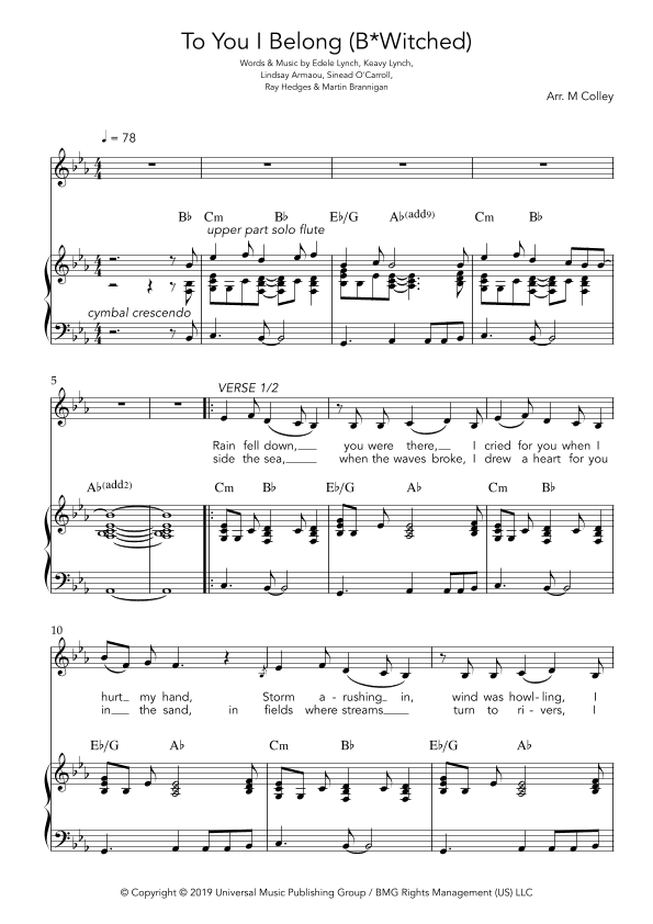 To You I Belong (arr. M Colley)