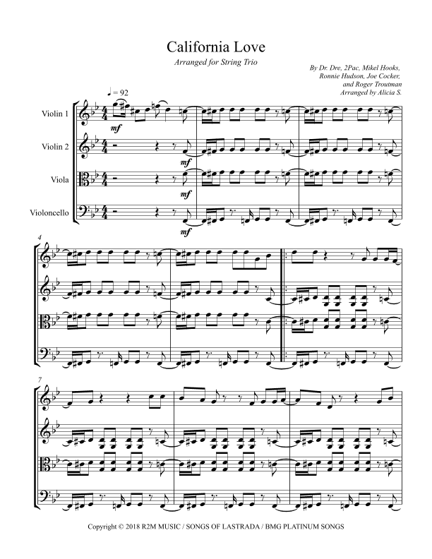 California Love (remix) (arr. Alicia S.)