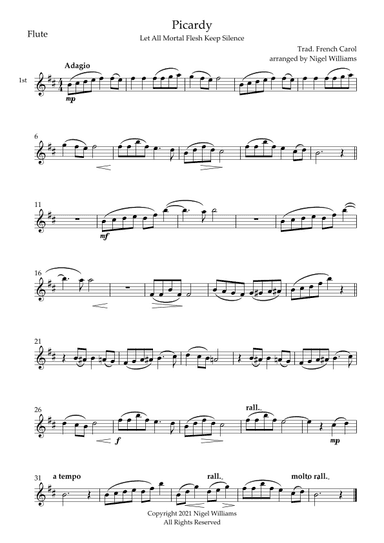 Picardy, for Flute Trio (arr. Nigel Williams)