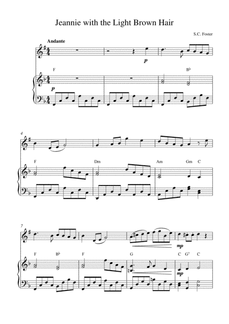 Jeannie with the Light Brown Hair (arr. Kaiserin Rebecca)