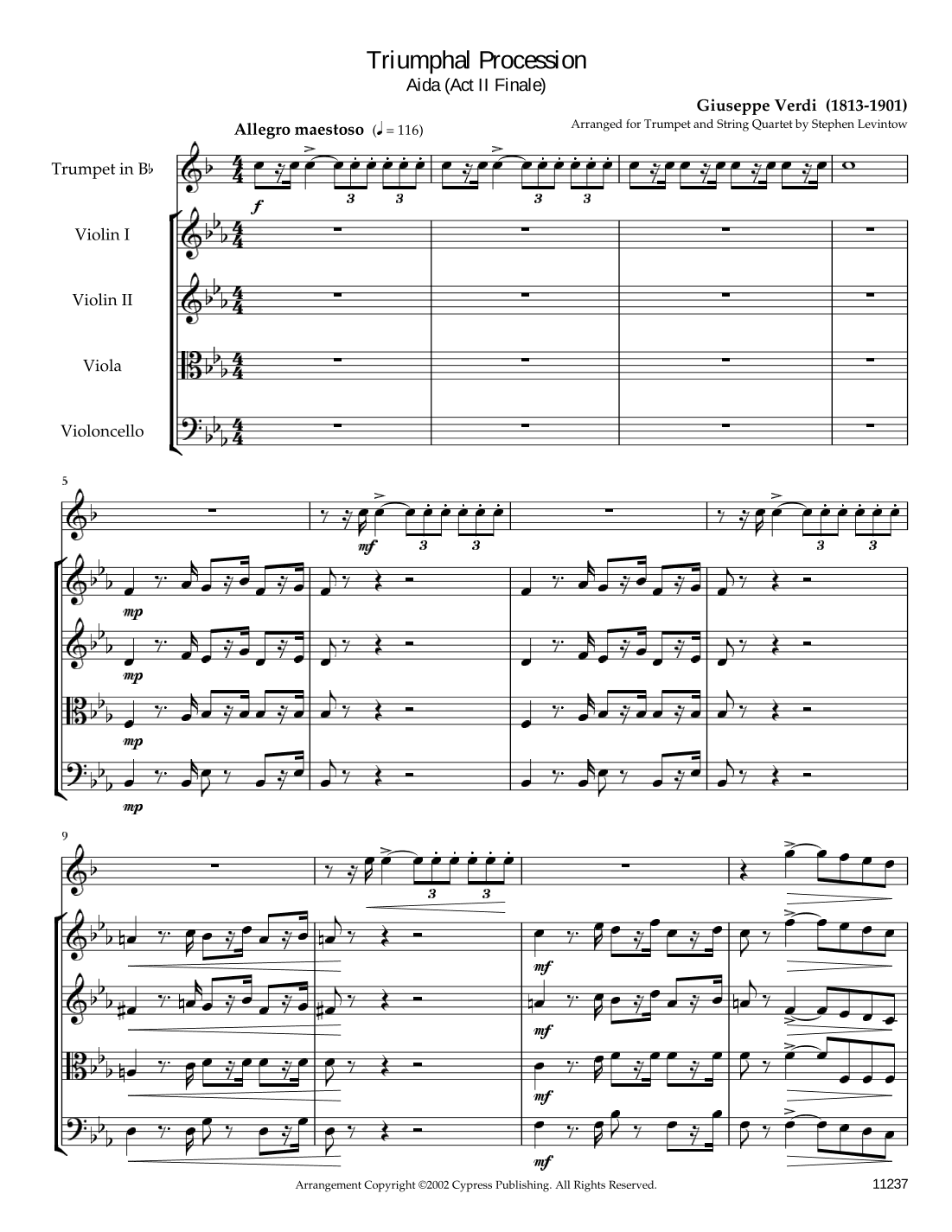 Triumphal Procession from "Aida" (arr. Stephen Levintow)