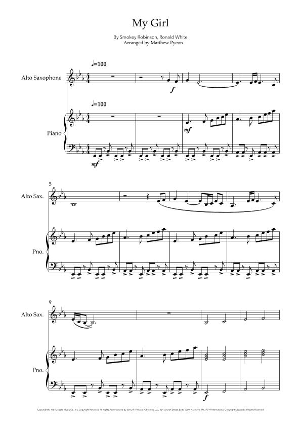 My Girl (arr. Matthew pyeon)