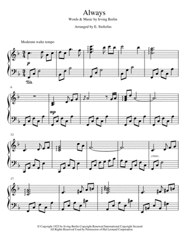 Always (arr. E. Stoltzfus)