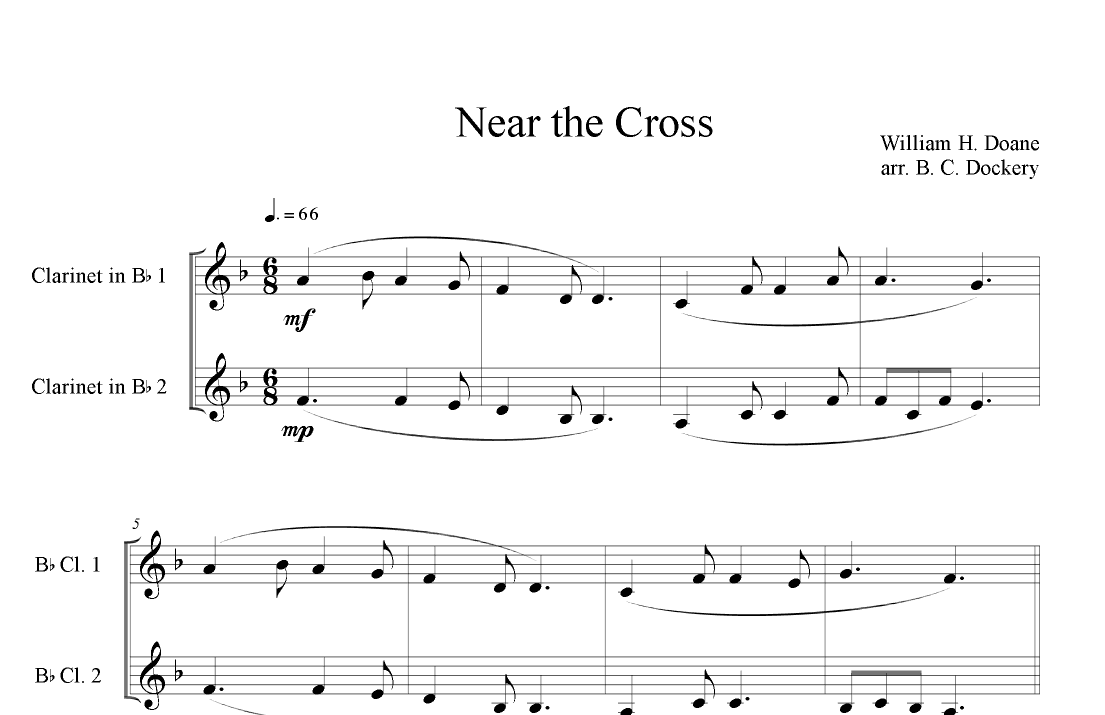 Near the Cross (Clarinet Duet) (arr. B. C. Dockery)