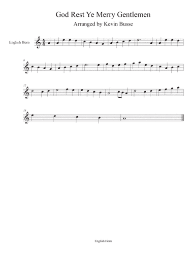 God Rest Ye Merry Gentlemen - English Horn (arr. Kevin Busse)