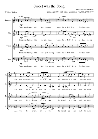 Sweet was the Song