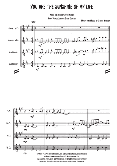 You Are The Sunshine Of My Life (arr. Darren Lloyd)