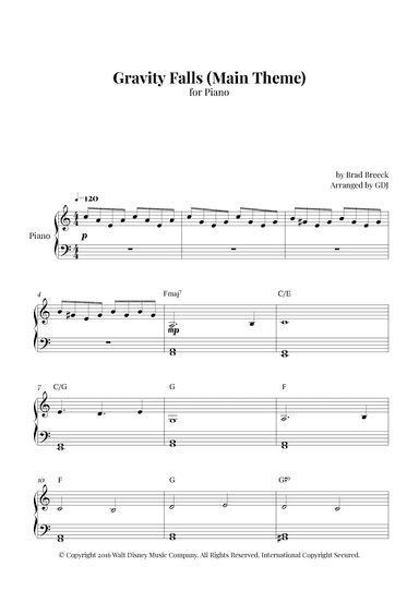 Gravity Falls (main Theme) (arr. GDJ)
