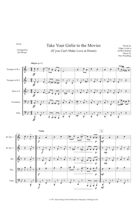 Take Your Girlie to the Movies (arr. Jim Bicigo)