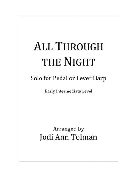 All Through the Night, Harp Solo (arr. Jodi Ann Tolman)