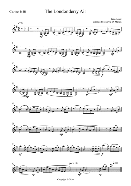 The Londonderry Air (arr. David D. Mason)