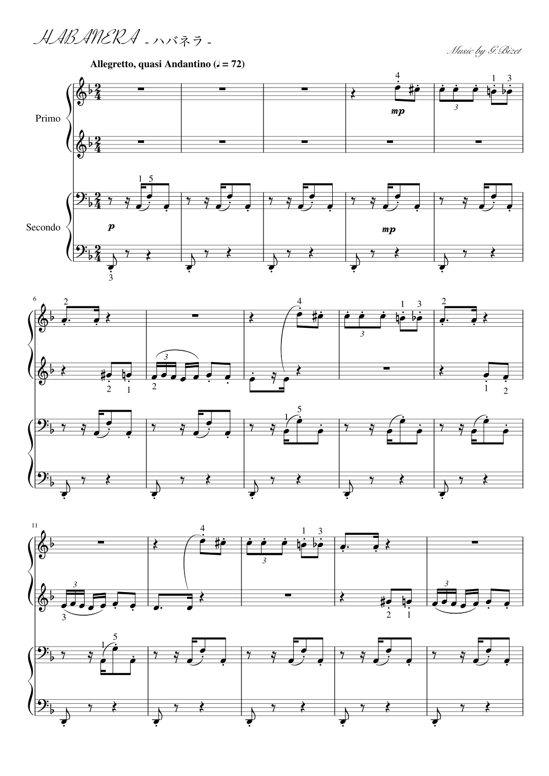 Habanera (arr. pfkaori)