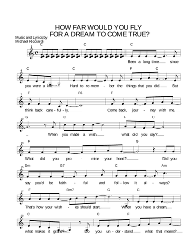 HOW FAR WOULD YOU FLY FOR A DREAM TO COME TRUE?