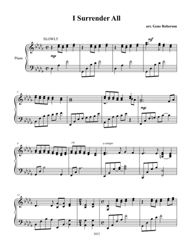 I Surrender All (arr. Gene Roberson)