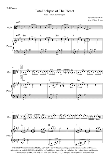 Total Eclipse Of The Heart (arr. Fabio Britto)