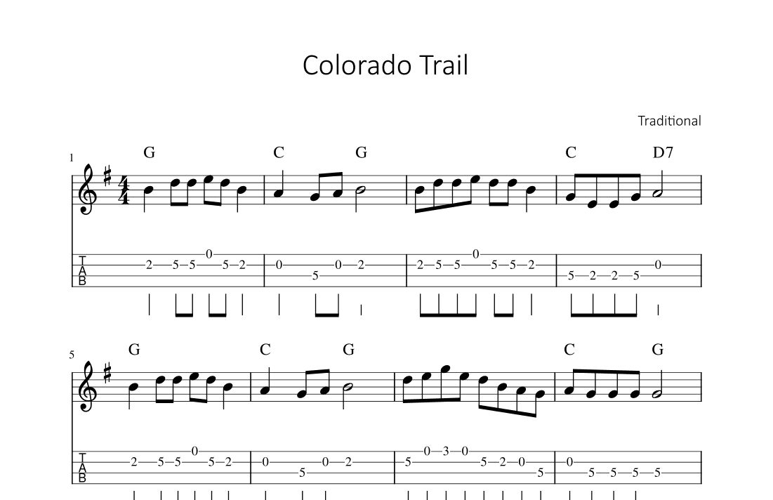 Colorado Trail (arr. songbooks.info)