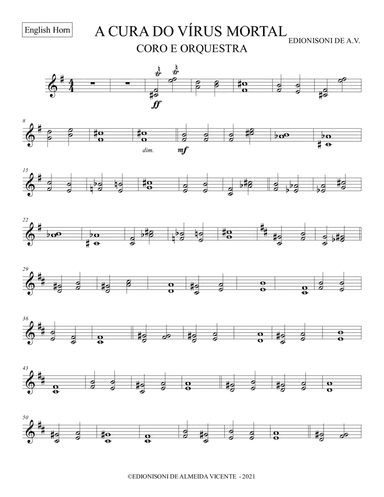 ENGLISH HORN - A CURA DO VÍRUS MORTAL PARA CORO E ORQUESTRA