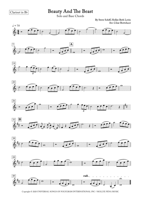 Beauty And The Beast (arr. ACT Bortolucci)
