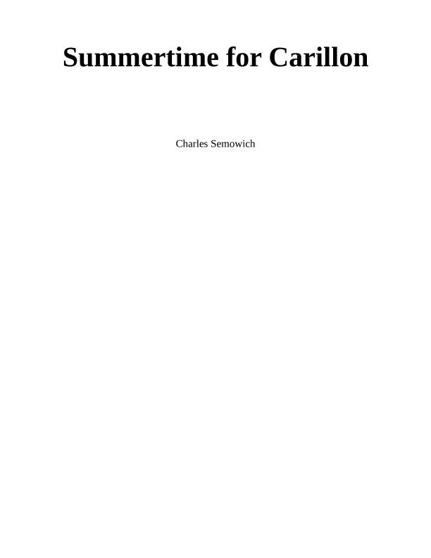 Summertime for Carillon
