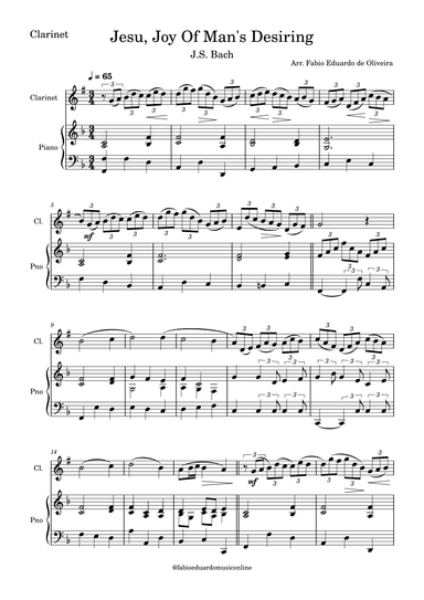 Jesu, Joy Of Men's Desiring (Bach) (arr. Fabio Eduardo de Oliveira)