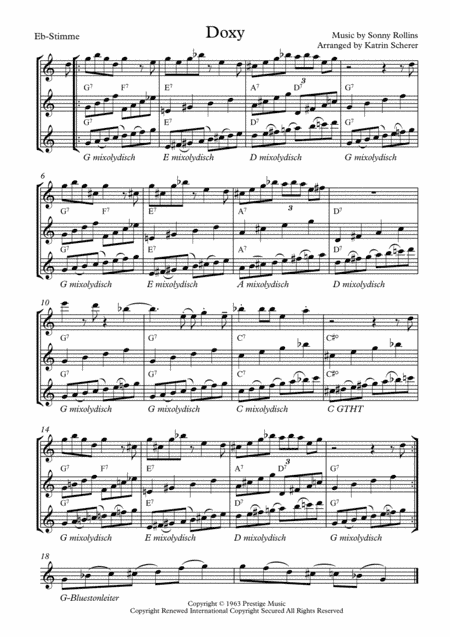 Doxy (arr. Katrin Scherer)