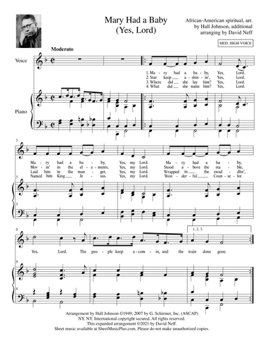Mary Had A Baby (arr. Hall Johnson, David Neff)