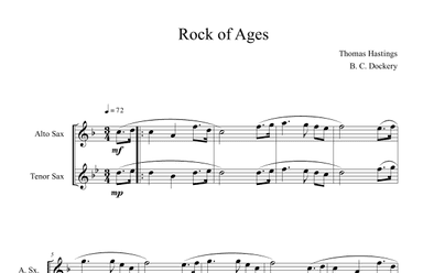 Rock of Ages (Alto and Tenor Sax Duet) (arr. B. C. Dockery)
