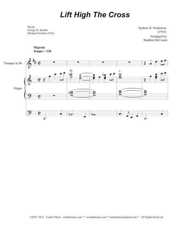 Lift High The Cross (Vocal Trio - (SAB) (arr. Stephen DeCesare)