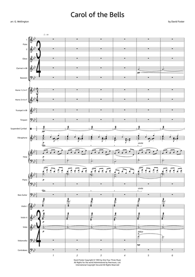 Holiday Piece (carol Of The Bells) (arr. G. Wellington)