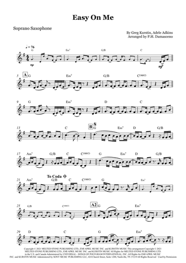 Easy On Me (arr. P.H. Damasceno)