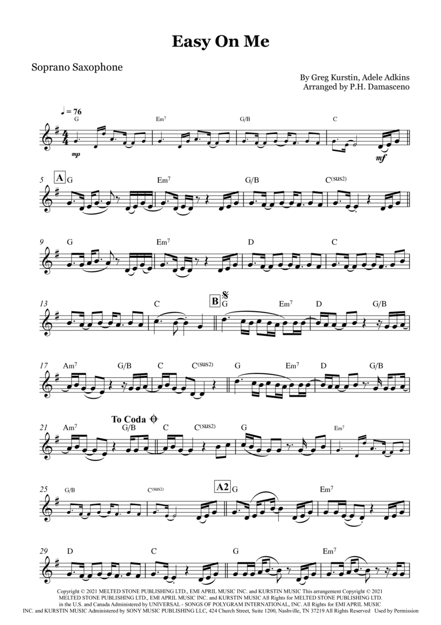 Easy On Me (arr. P.H. Damasceno)