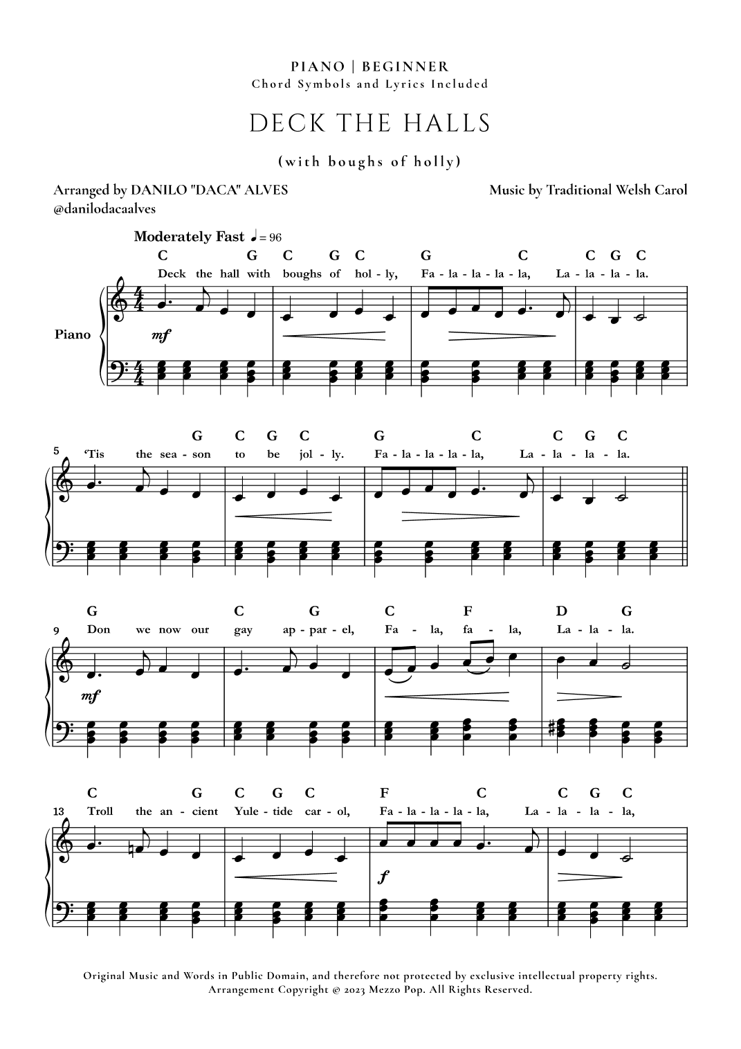 Deck the Halls (arr. Danilo "Daca" Alves)