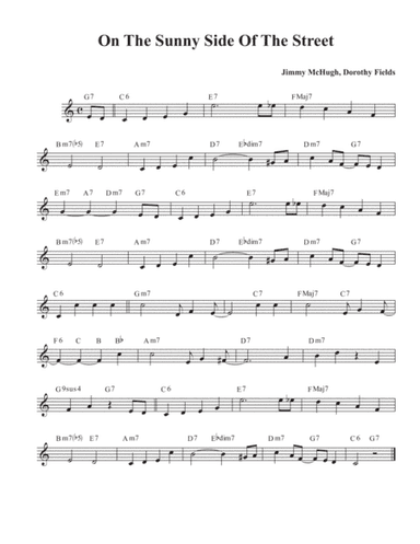 On The Sunny Side Of The Street (arr. David M Fagnant)
