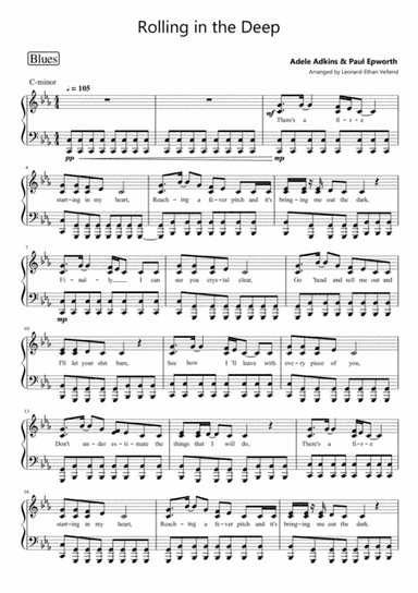 Rolling In The Deep (arr. Leonard-Ethan Vellend)