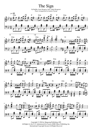 The Sign (arr. Jeanette Tjoeng)