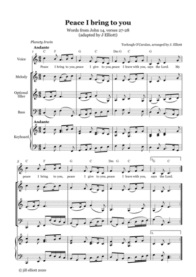 Peace I bring to you (arr. Jill Elliott)