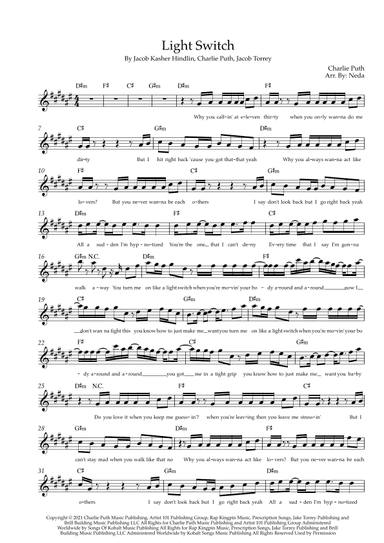 Light Switch (arr. Arr. Neda)