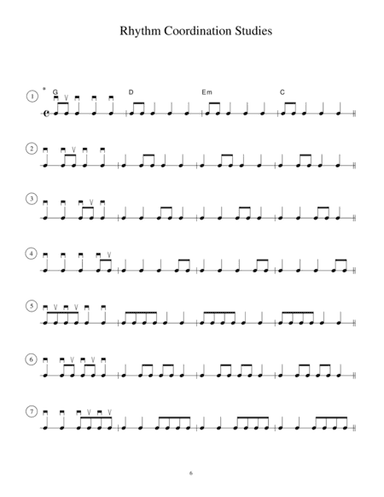 Rhythm Coordination Studies For Guitar