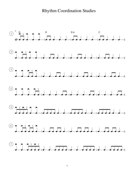 Rhythm Coordination Studies For Guitar