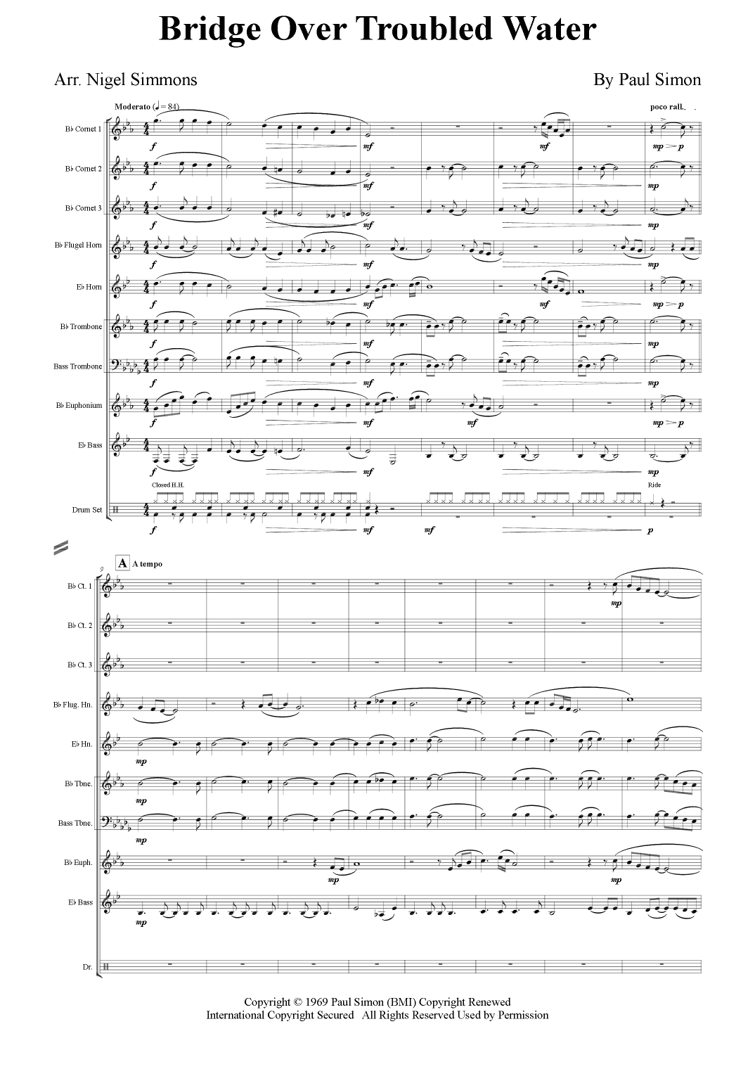 Bridge Over Troubled Water (arr. Nigel Simmons)