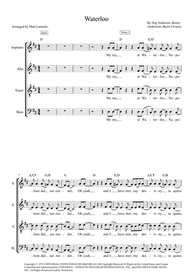 Waterloo (arr. Matt Lammin)