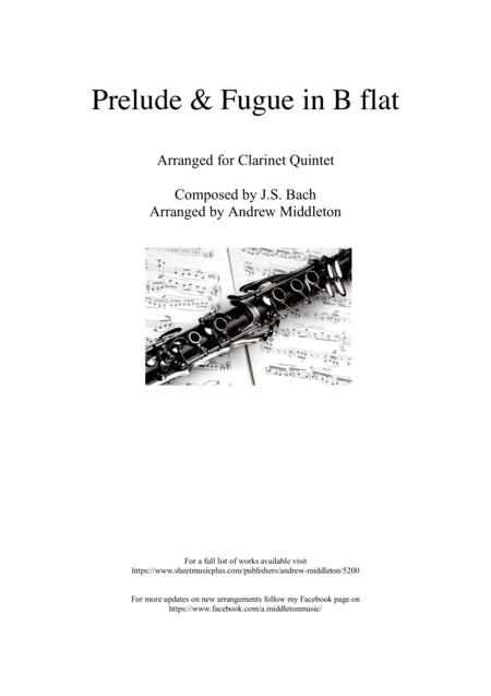 Prelude & Fugue BWV 867 arranged for Clarinet Quintet (arr. Andrew Middleton)