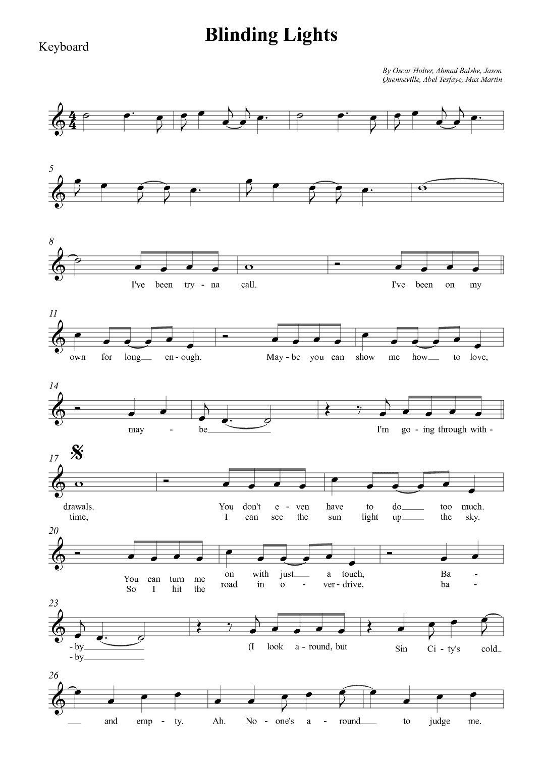 Blinding Lights (arr. Wesley S. SIlva)