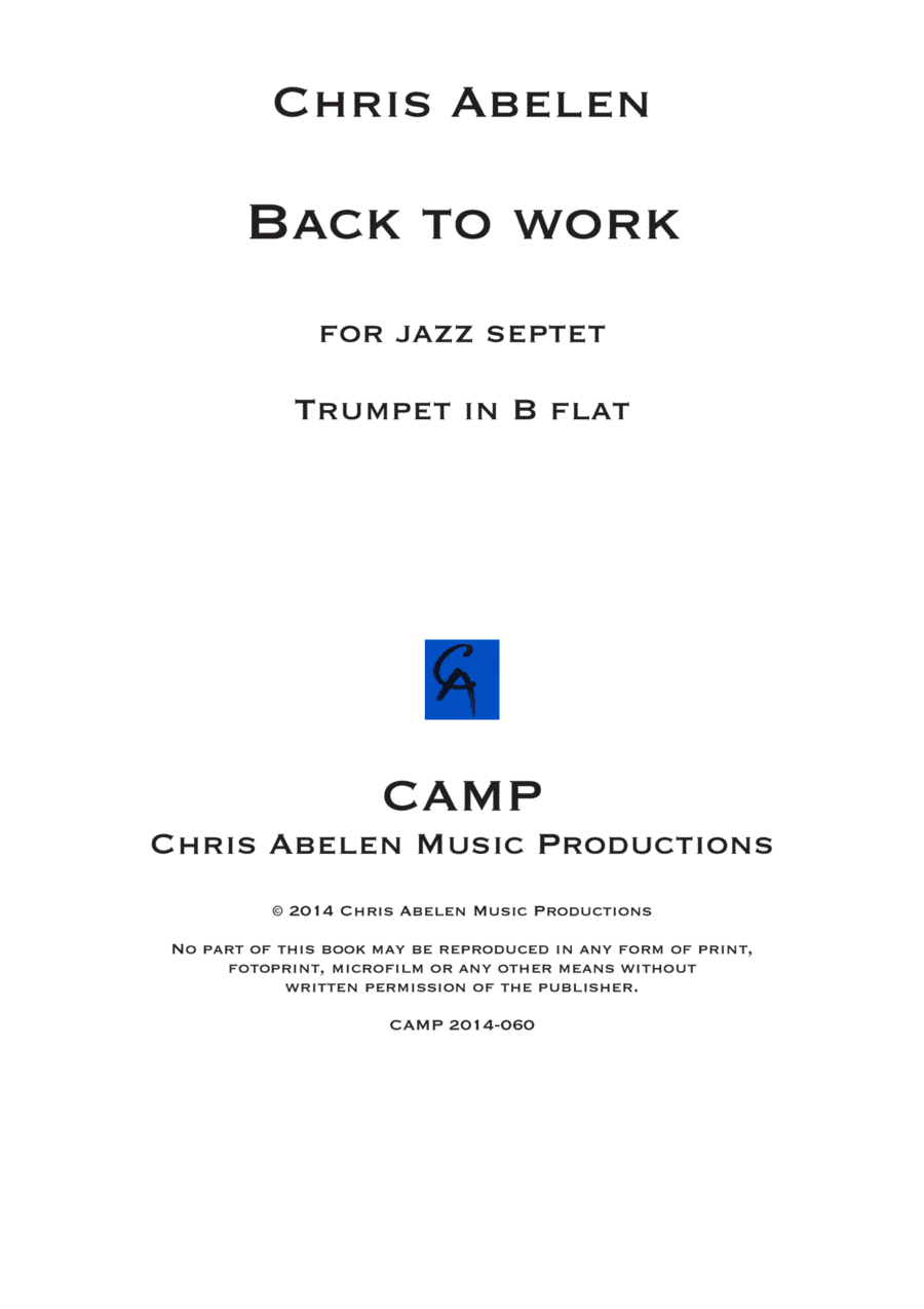 Back to work - trumpet in b flat