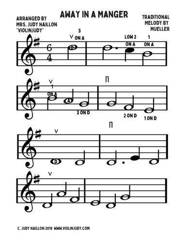 Away In A Manger (arr. Mrs. Judy Naillon "ViolinJudy")