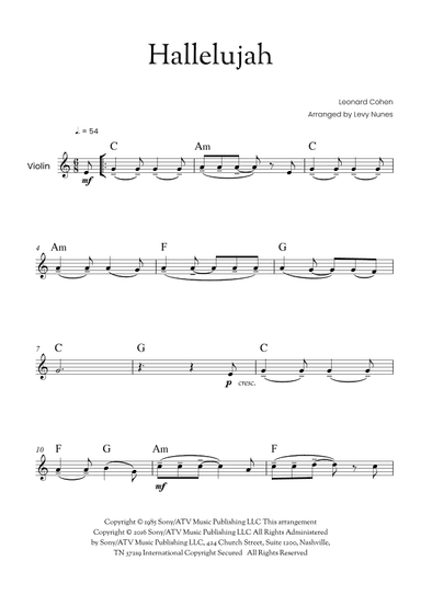 Hallelujah (arr. Levy Nunes)