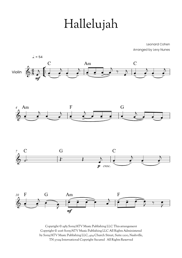 Hallelujah (arr. Levy Nunes)