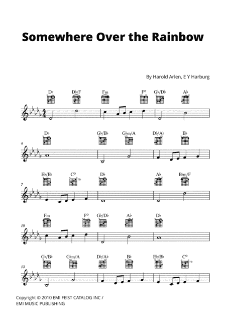 Over The Rainbow (arr. Cadenza Editions)